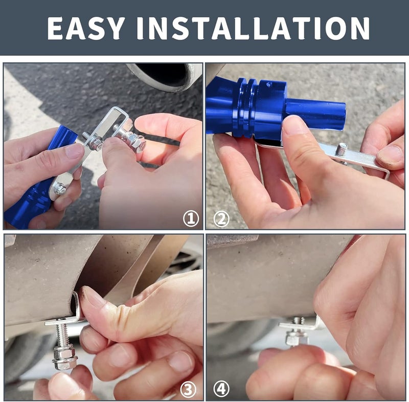 YESHMA Universal Blue Universal Turbo Sound Whistle Muffler Pipe Sounder Simulator Tailpipe Noise Sound Enhancer Compatible with Motorcycle, Truck, Cars, Dirt Bike and Scooter(XL 1 Pack) - Image 5